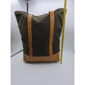 Pendleton Thomas Kay Wool Leather Tote Bag Olive Green Tan USA Made